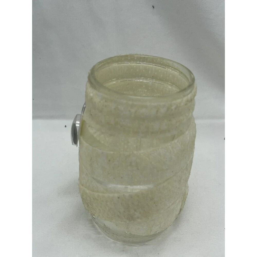 Halloween Mummy Luminaire Handmade Decorations Glass 6” Candle Not Included.